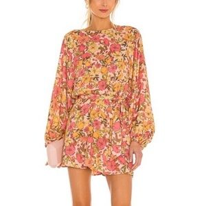 Show Me Your MuMu Vibrant Pink and Yellow Floral Dress